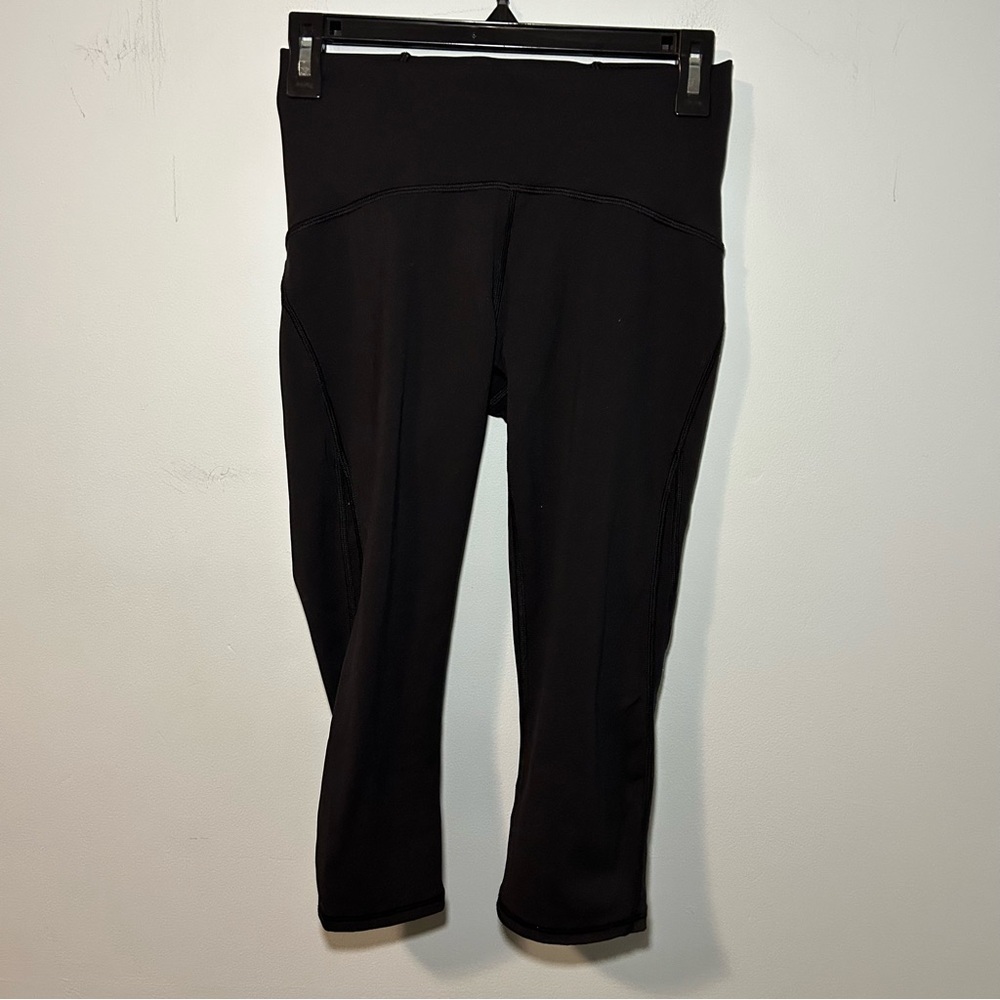 Lululemon Athletica Black Mesh High-Rise Capri Leggings Size 6